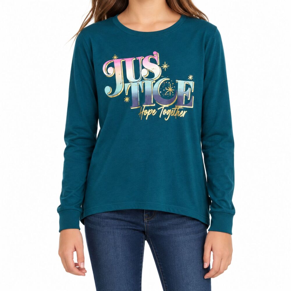 🔥 5 for $30 🔥 Justice Girl’s “Hope Together” Long Sleeve Shirt | Size 14